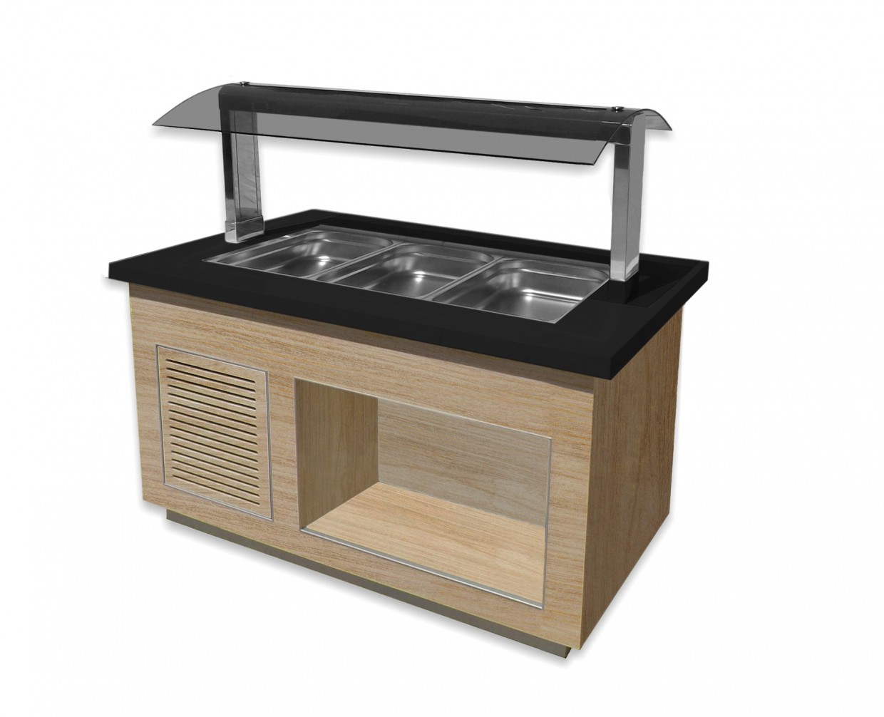 Heißes Buffet für 3x 1/1 GN, Modell Premium Line SB-H130 OAK