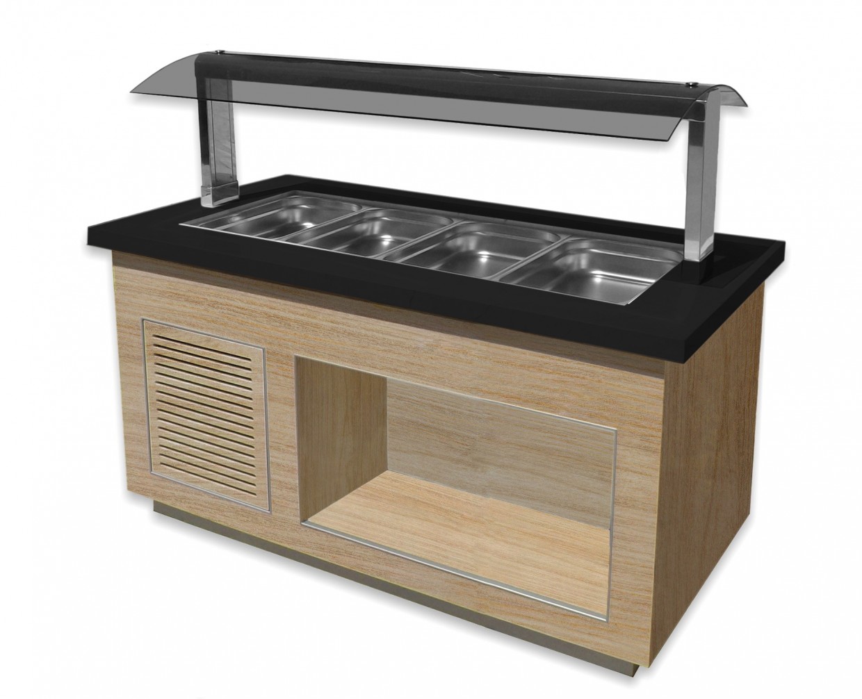 Heißes Buffet für 4x 1/1 GN, Modell PREMIUM LINE SB-H170 OAK