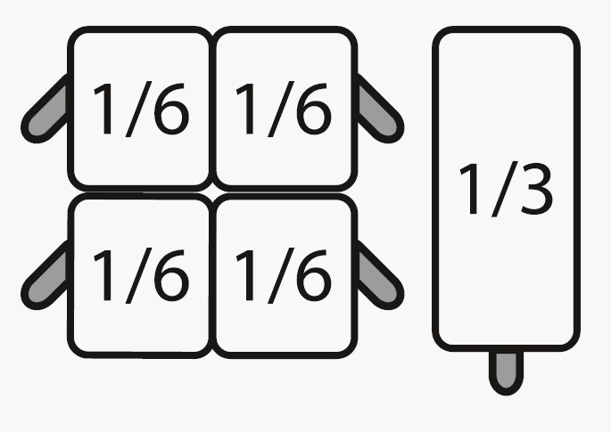 Nudelkorbset 4 x 1/6 + 1 x 1/3