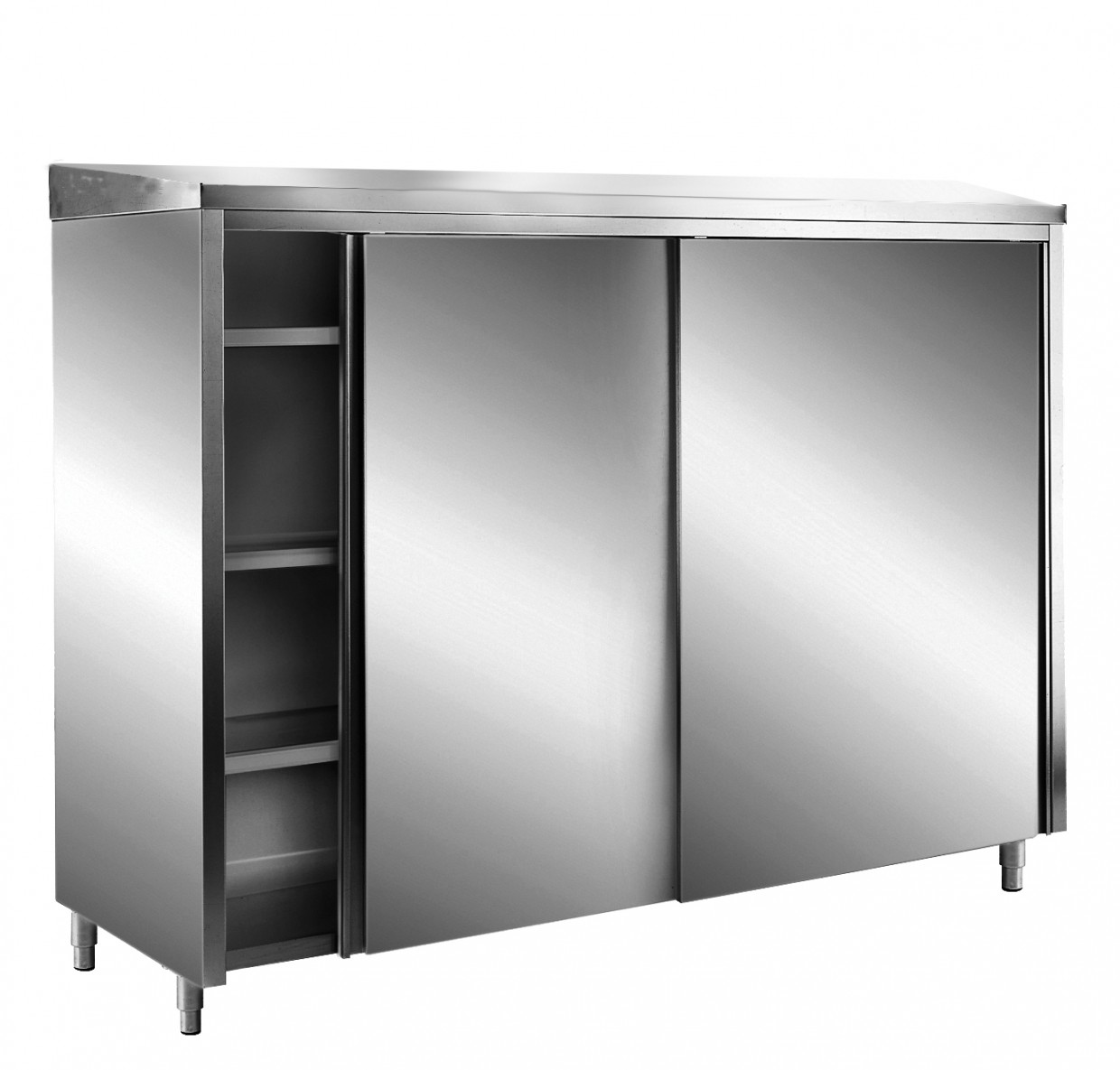 AISI430 Lagerschrank,Schiebet.,Schrägdach 1200x600